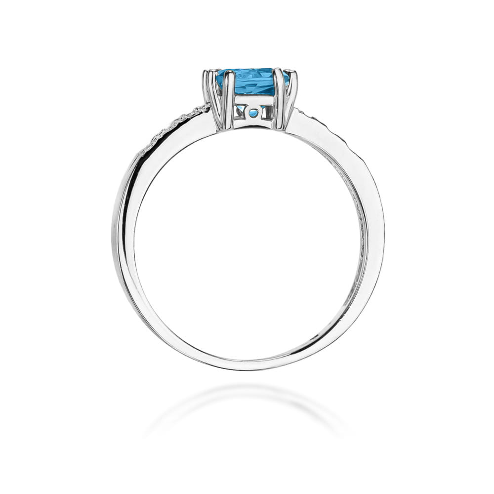 W079 Topaz prsteň 1.10ct biele zlato Au 585/1000 - 2
