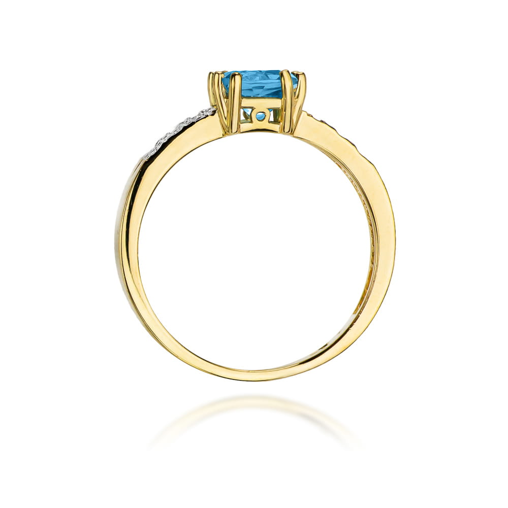 W079 Topaz prsteň 1,10ct žlté zlato Au 585/1000 - 2