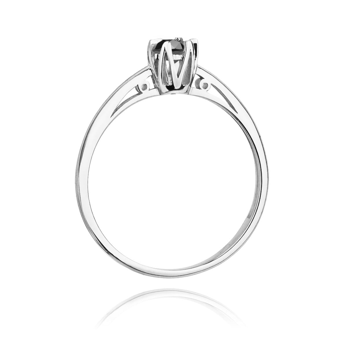 W133 Prsteň Black Diamond 0.20ct biele zlato Au 585/1000 - 2