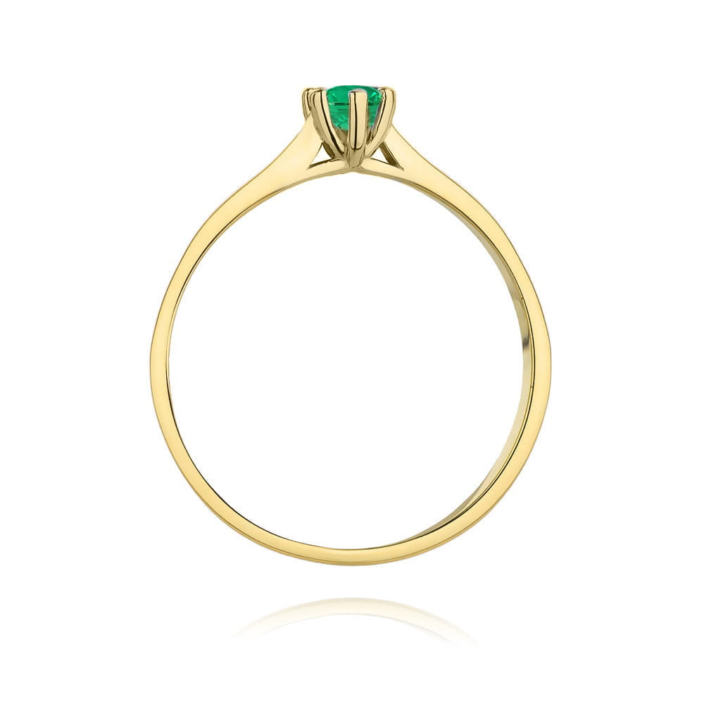 W222 Smaragdový prsteň 0,15ct žlté zlato Au 585/1000 - 2