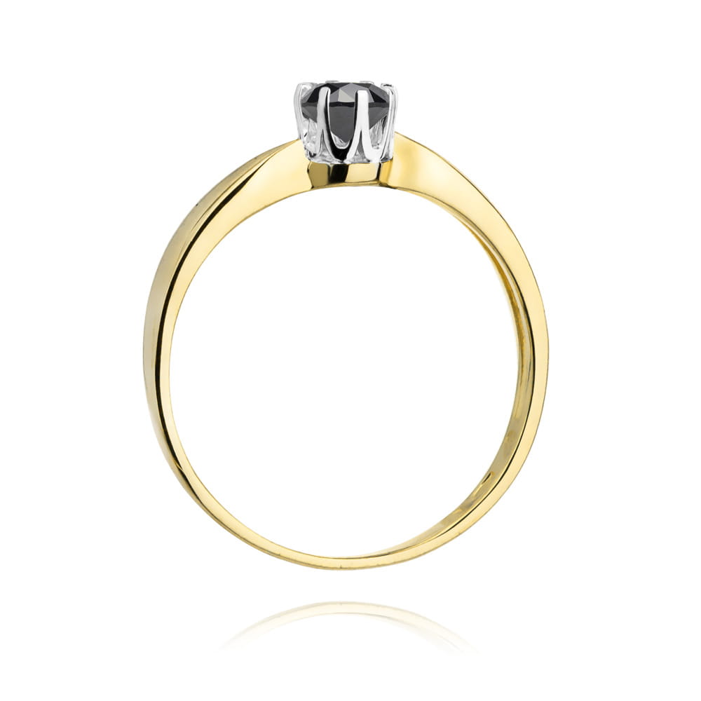 W228 Prsteň Black Diamond 0,30ct žlté zlato Au 585/1000 - 2