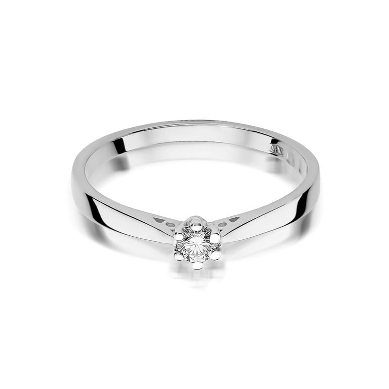 W229 Diamantový prsteň 0,08ct biele zlato Au 585/1000 - 1