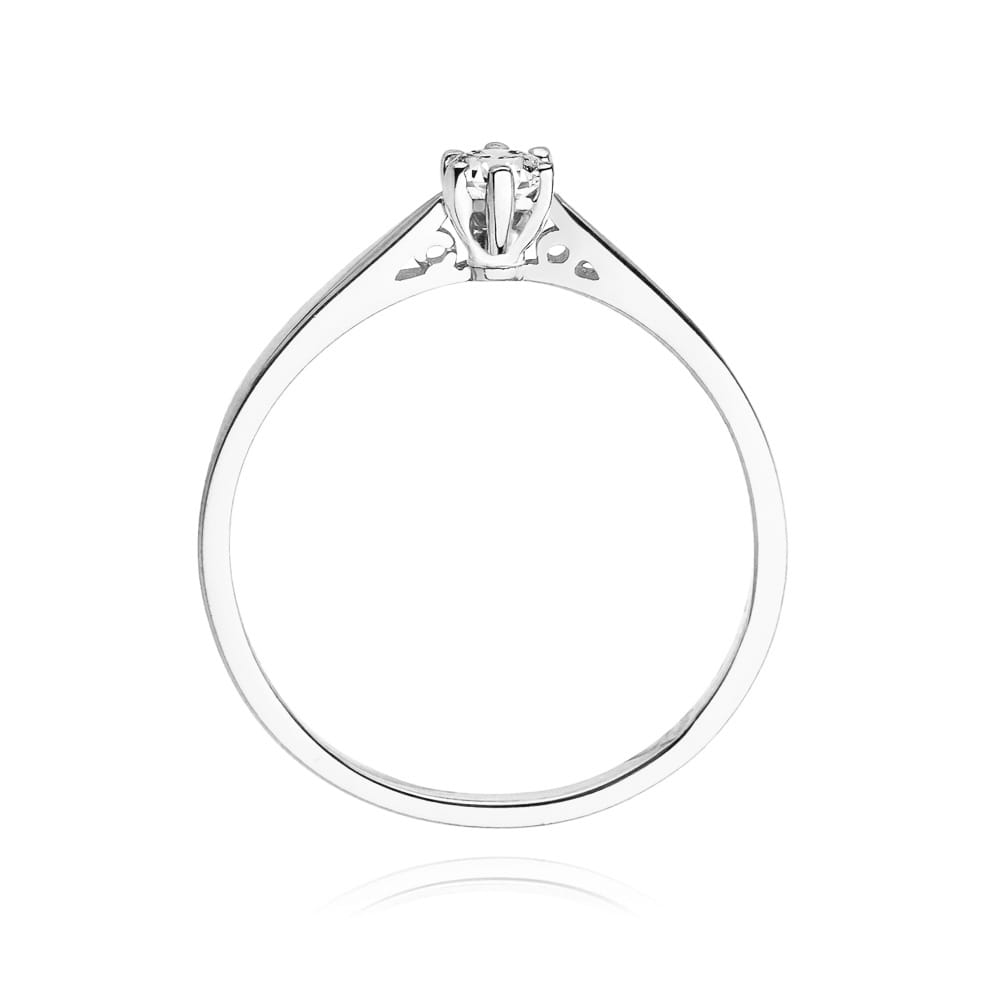 W229 Diamantový prsteň 0,08ct biele zlato Au 585/1000 - 2