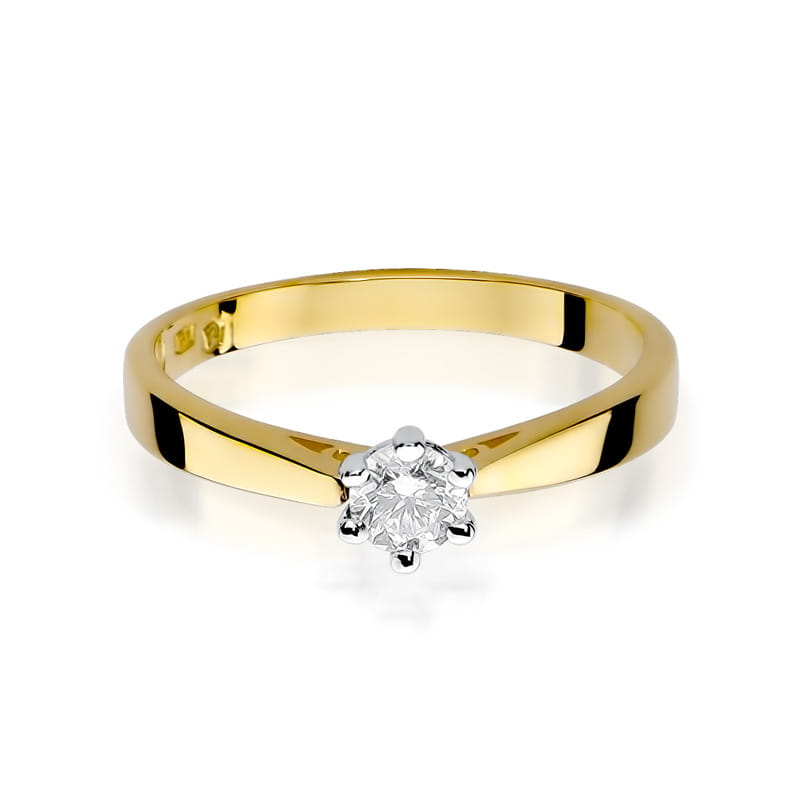 W229B Diamantový prsteň 0,20ct žlté zlato Au 585/1000 - 1