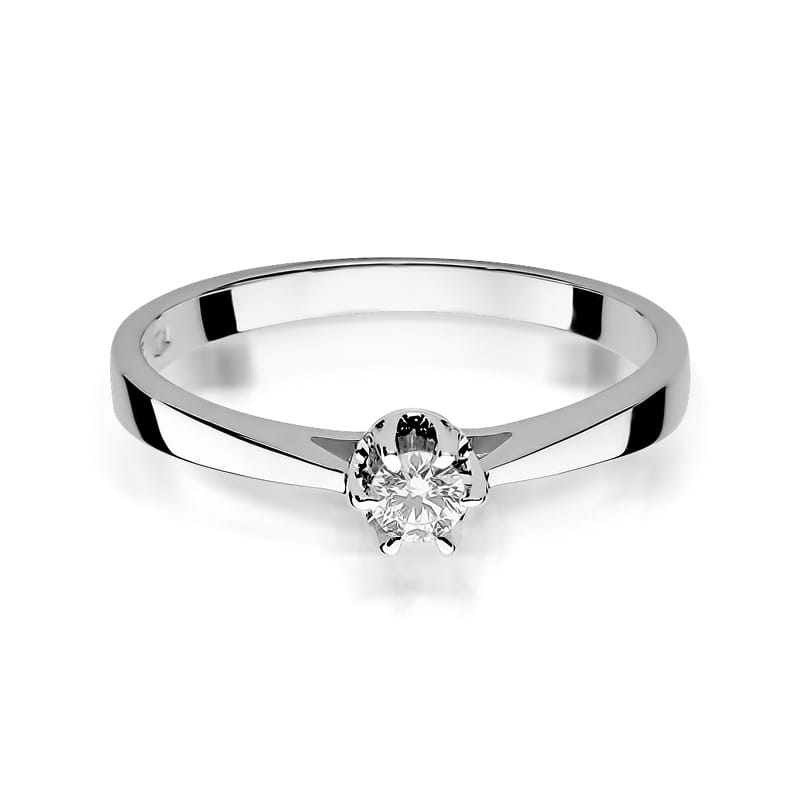 W295 Diamantový prsteň 0,15ct biele zlato Au 585/1000 - 1