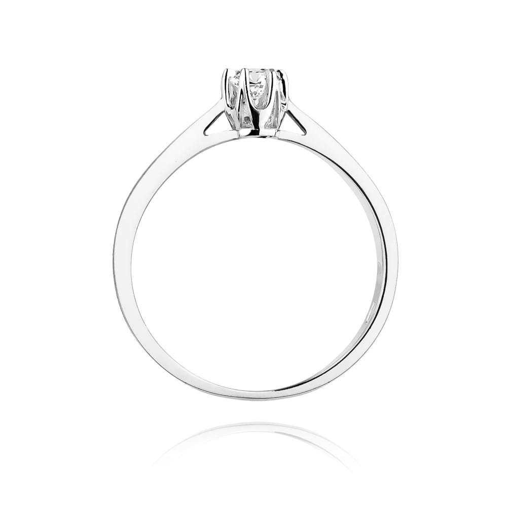 W295 Diamantový prsteň 0,15ct biele zlato Au 585/1000 - 2