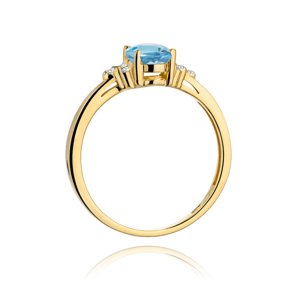 W308 Topaz prsteň 0,90ct žlté zlato Au 585/1000 - 2