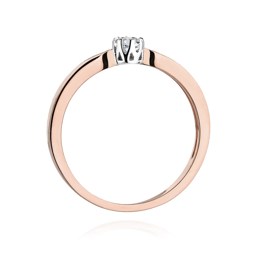 W450 Diamantový prsteň 0,08ct ružové zlato Au 585/1000 - 2