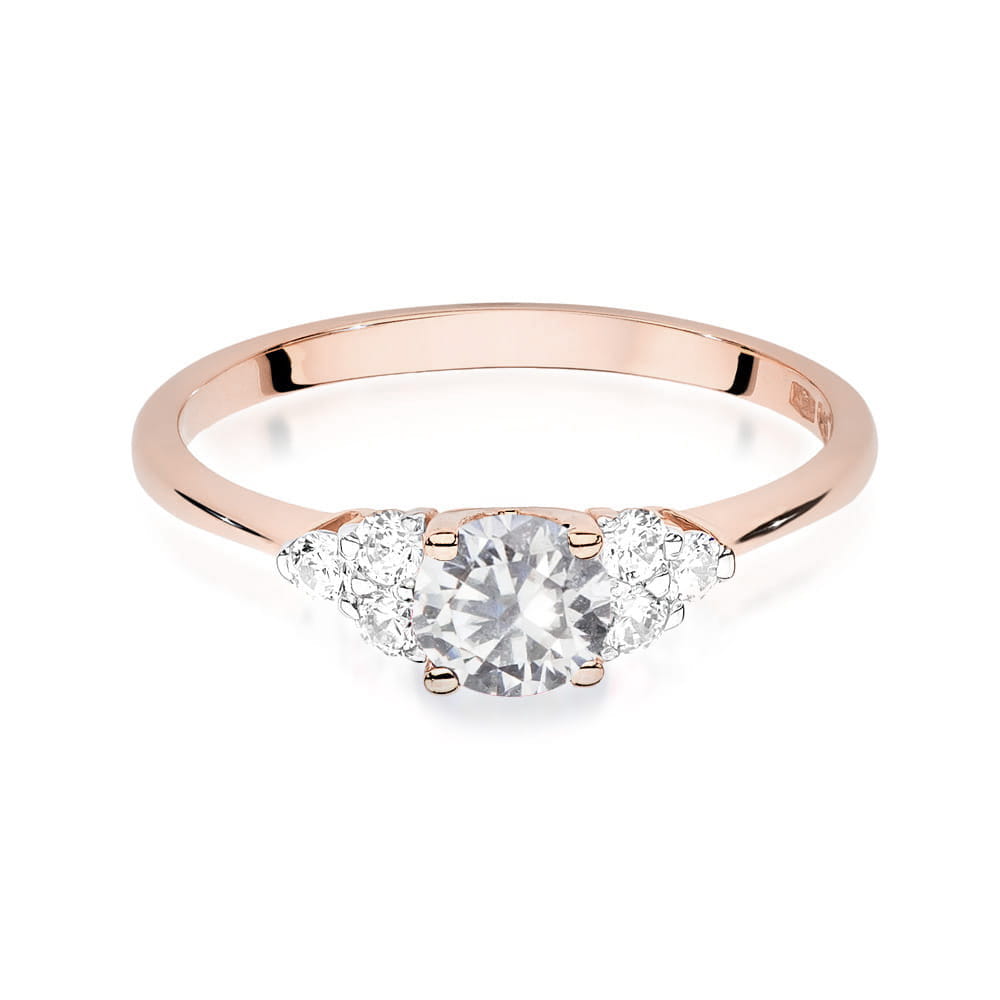 W451 prsteň White Sapphire 0,60ct ružové zlato Au 585/1000 - 1