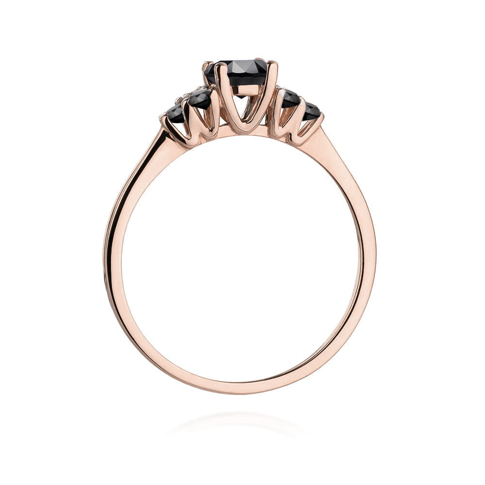 W451 Prsteň Black Diamond 0,50ct ružové zlato Au 585/1000 - 2
