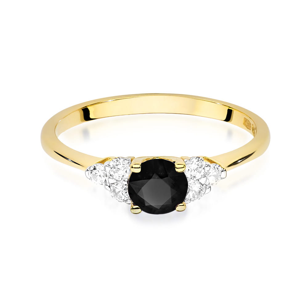 W451 Prsteň Black Diamond 0,50ct žlté zlato Au 585/1000 - 1