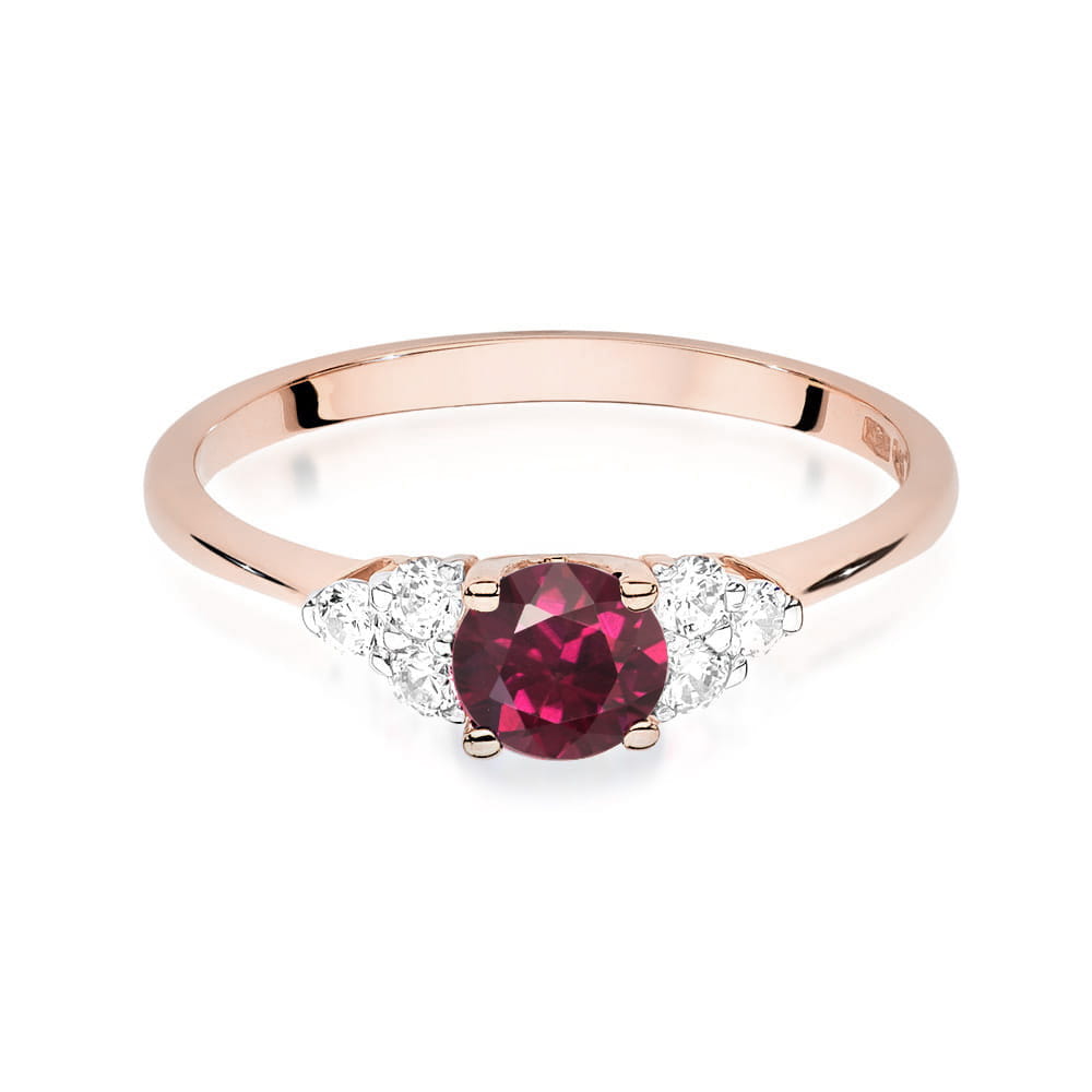 W451 Rodolitový prsteň 0,60ct ružové zlato Au 585/1000 - 1