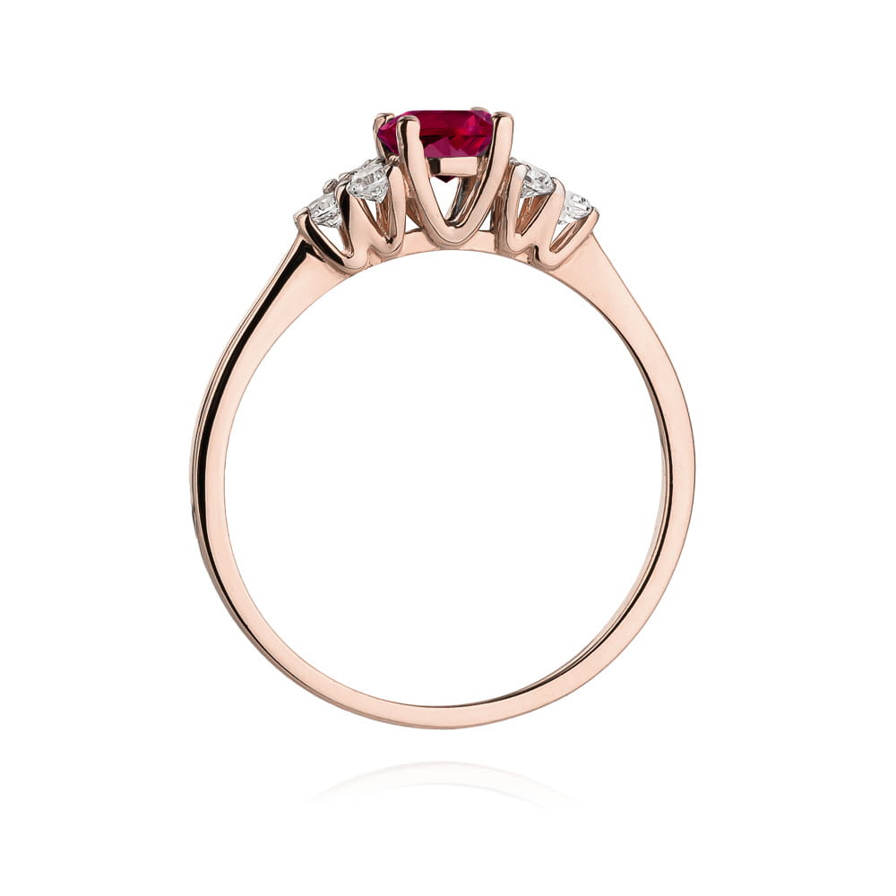 W451 Rodolitový prsteň 0,60ct ružové zlato Au 585/1000 - 2