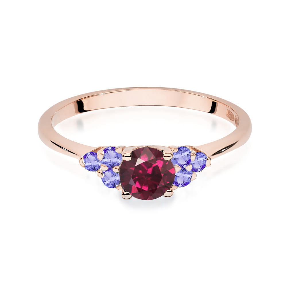 W451 Rodolitový prsteň 0,60ct ružové zlato Au 585/1000 - 1