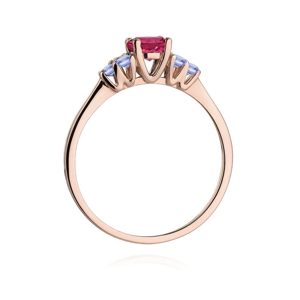 W451 Rodolitový prsteň 0,60ct ružové zlato Au 585/1000 - 2