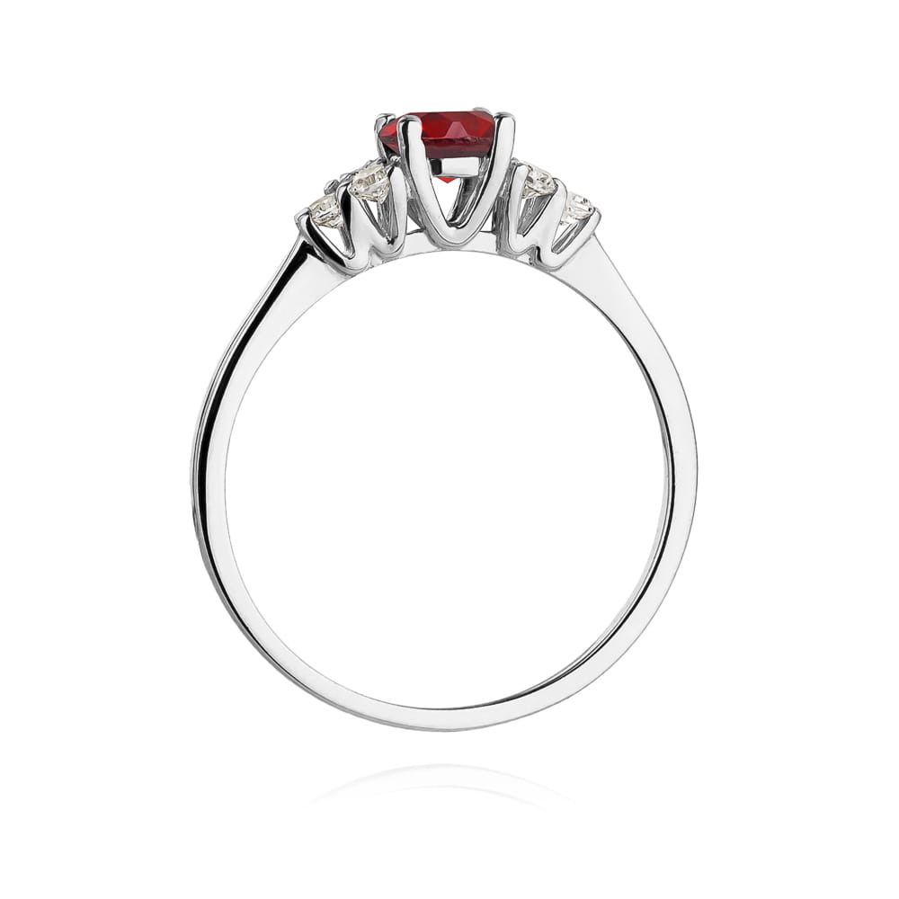 W451 Ruby prsteň 0,60ct biele zlato Au 585/1000 - 2