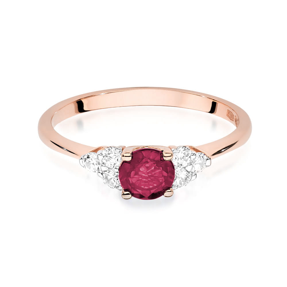 W451 Ruby prsteň 0,60ct ružové zlato Au 585/1000 - 1