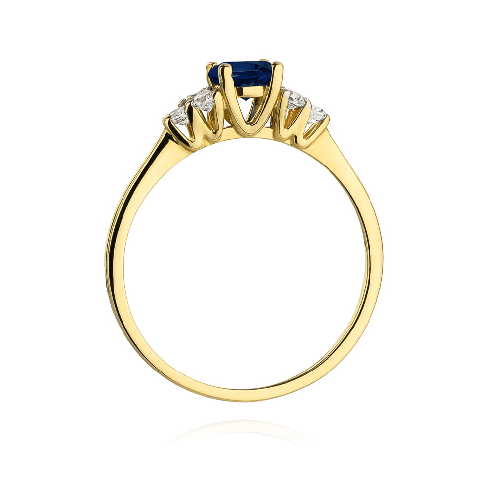 W451 Zafírový prsteň 0,50ct žlté zlato Au 585/1000 - 2