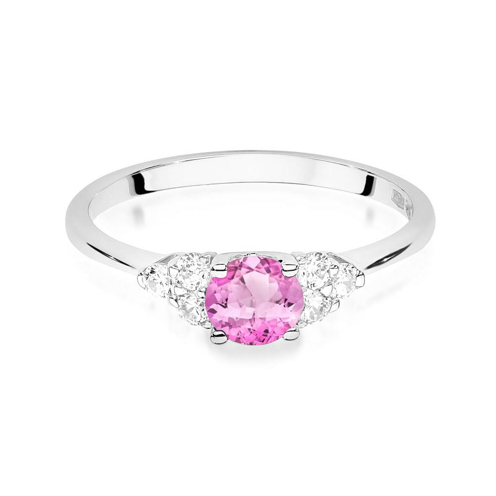 W451 Topaz Ring Ružová 0,60ct biele zlato Au 585/1000 - 1
