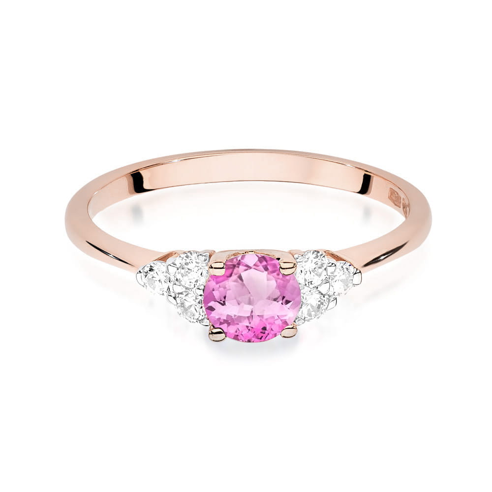 W451 Topaz Ring Ružová 0,60ct ružové zlato Au 585/1000 - 1