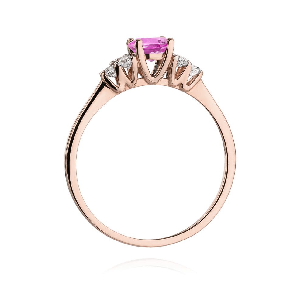 W451 Topaz Ring Ružová 0,60ct ružové zlato Au 585/1000 - 2