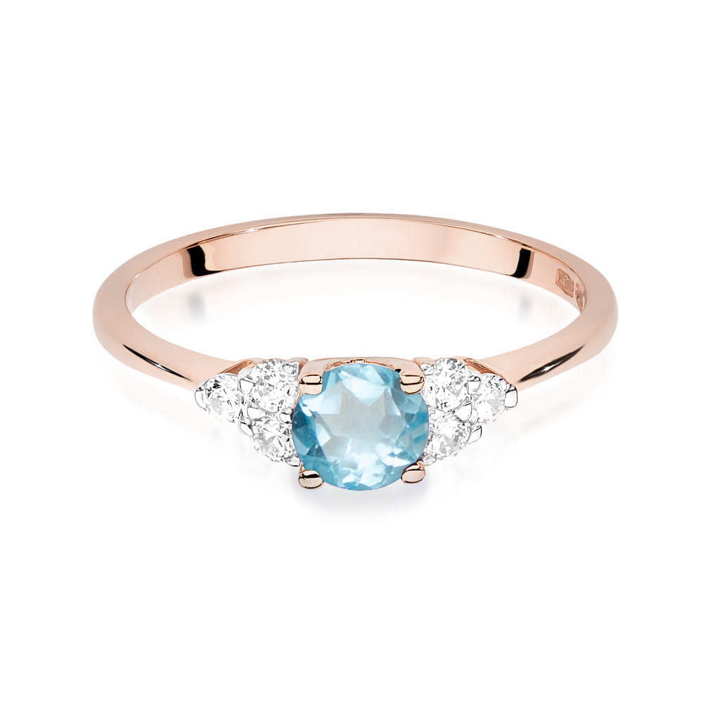 W451 prsteň s Topaz 0,50ct ružové zlato Au 585/1000 - 1