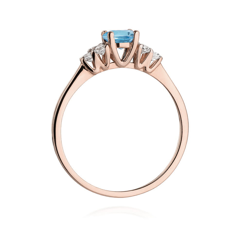 W451 prsteň s Topaz 0,50ct ružové zlato Au 585/1000 - 2