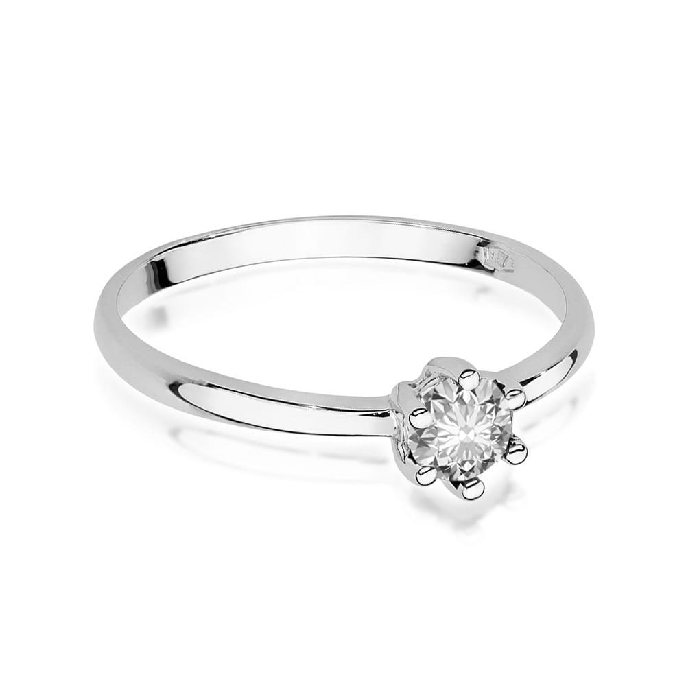 W496 Diamantový prsteň 0,30ct biele zlato Au 585/1000 - 1
