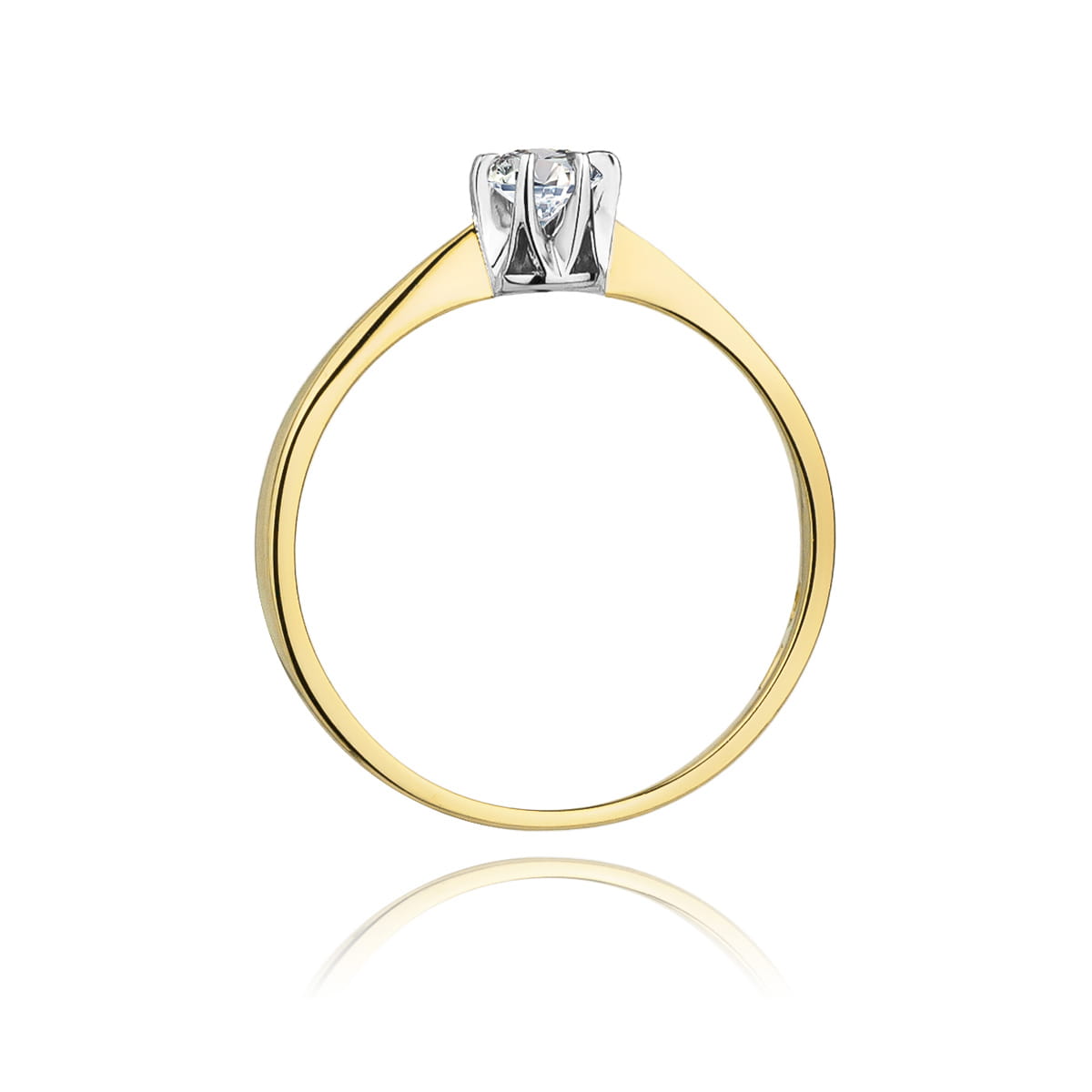 W111 Diamantový prsteň 0,20ct žlté zlato Au 585/1000 - 2