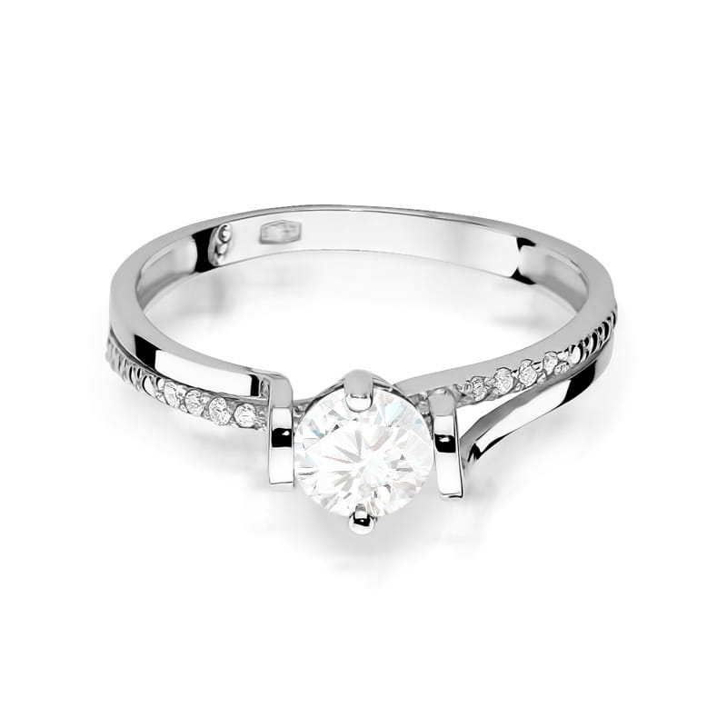 W102 prsteň White Sapphire 0.60ct biele zlato Au 585/1000 - 1