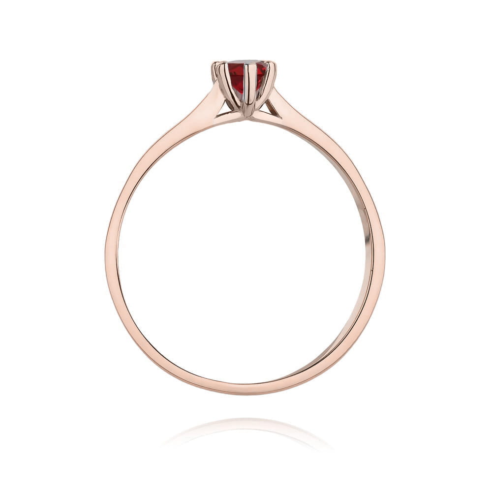 W222 Ruby prsteň 0.15ct ružové zlato Au 585/1000 - 2