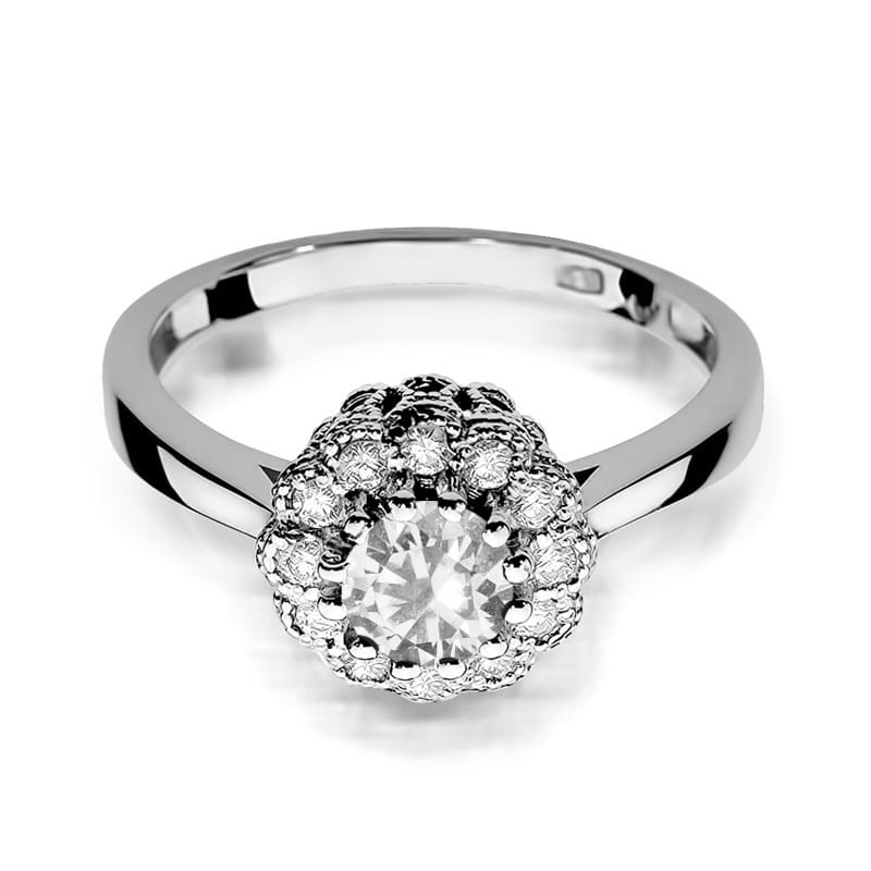 W284 prsteň White Sapphire 0.60ct biele zlato Au 585/1000 - 1