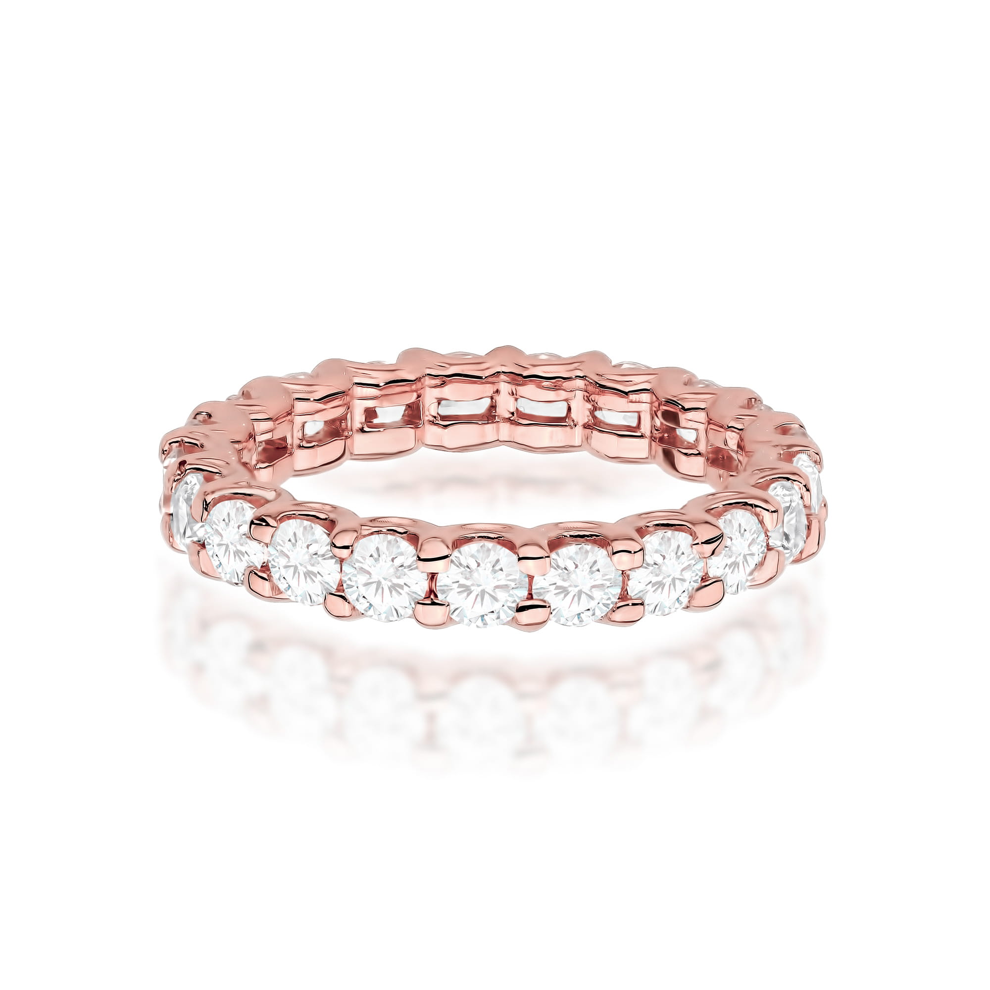 Prsteň W0515 s diamantmi, ružové zlato Au 585/1000 - 1