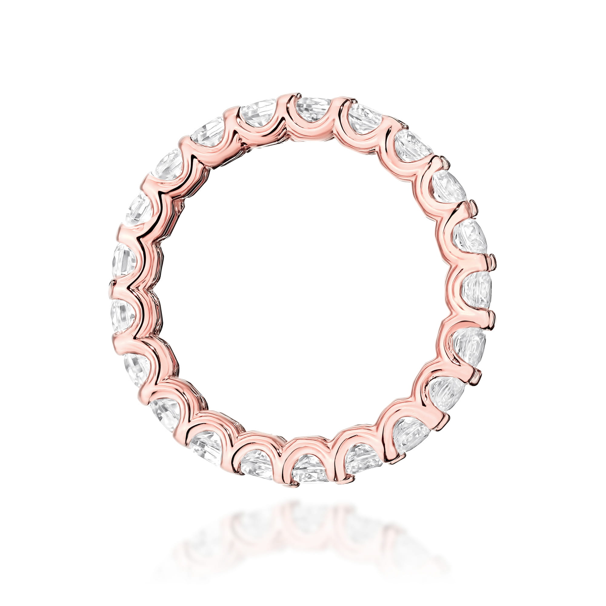 Prsteň W0515 s diamantmi, ružové zlato Au 585/1000 - 2
