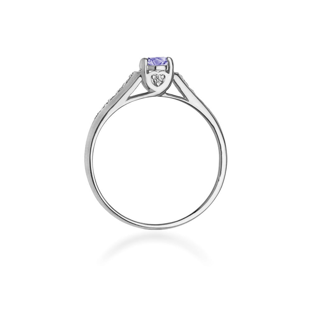 W016 Tanzanitový prsteň 0,35ct biele zlato Au 585/1000 - 2