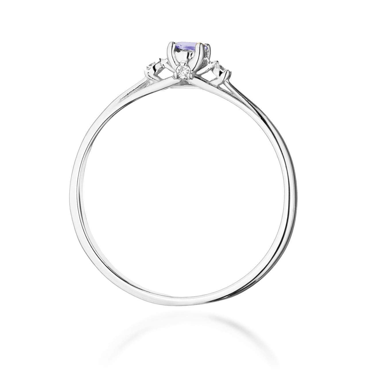 Prsteň W0614 Tanzanite 0,15ct biele zlato Au 585/1000 - 2