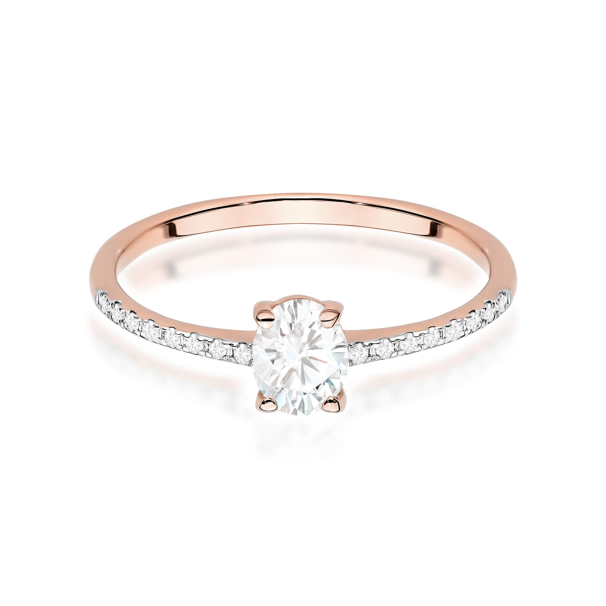 Prsteň W0582 Diamant 0,30ct ružové zlato Au 585/1000 - 1