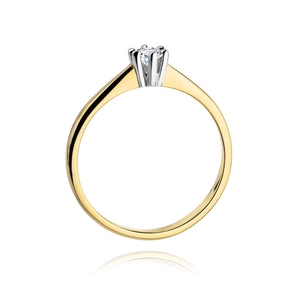 W256 Diamantový prsteň 0,20ct žlté zlato Au 585/1000 - 2