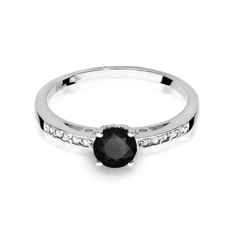 W066 Prsteň Black Diamond 0,50ct biele zlato Au 585/1000 - 1
