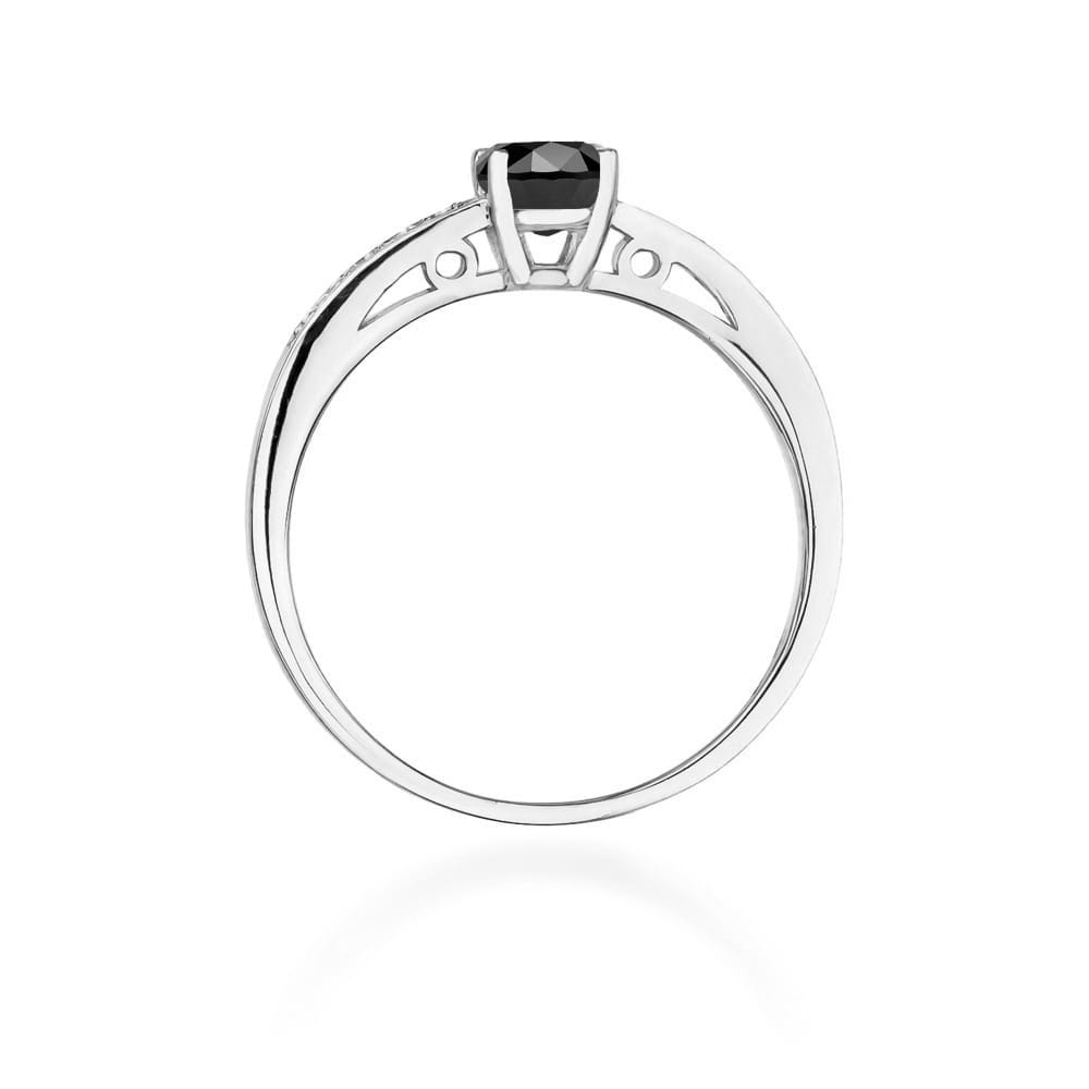 W066 Prsteň Black Diamond 0,50ct biele zlato Au 585/1000 - 2