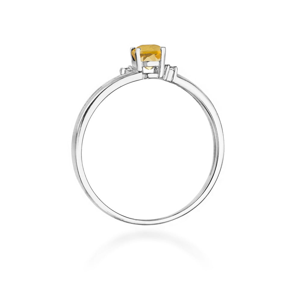 Prsteň W068 Citrón 0,60ct biele zlato Au 585/1000 - 2
