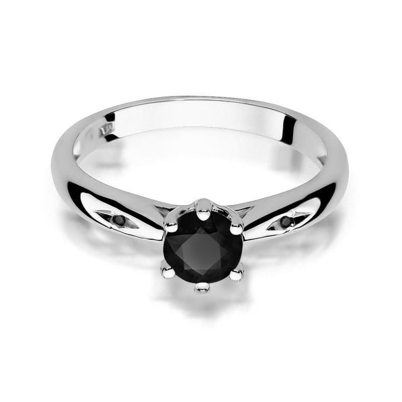W074 Prsteň Black Diamond 0,50ct biele zlato Au 585/1000 - 1