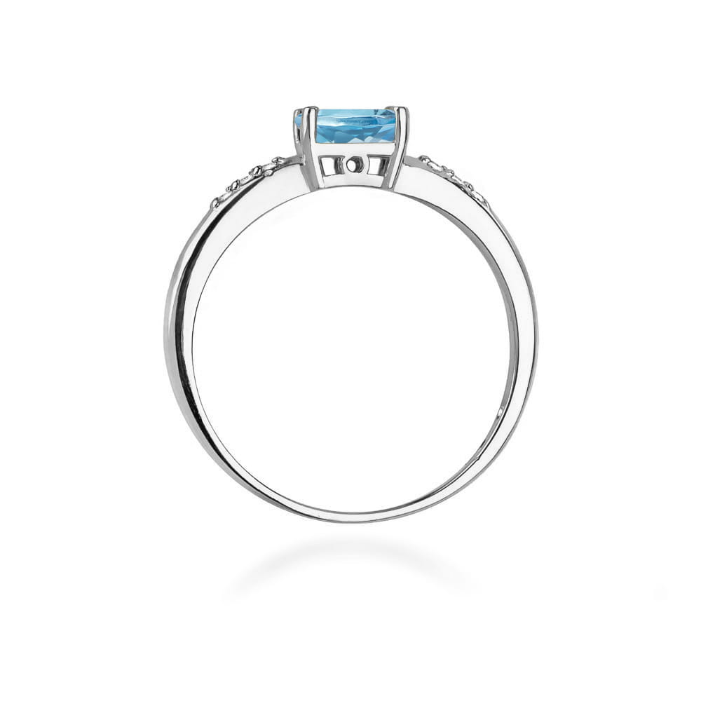 W077 Topaz prsteň 0,50ct biele zlato Au 585/1000 - 2