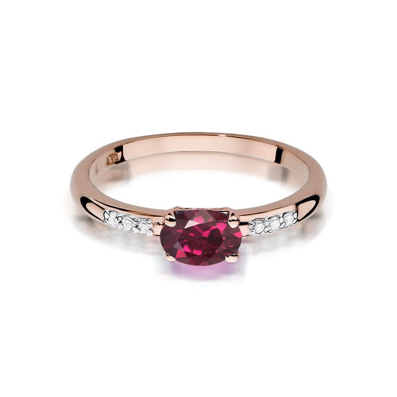 W077 Rodolitový prsteň 0,50ct ružové zlato Au 585/1000 - 1