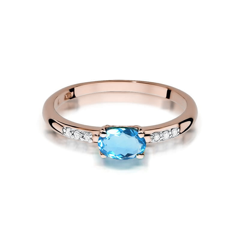 W077 Topaz prsteň 0,50ct ružové zlato Au 585/1000 - 1