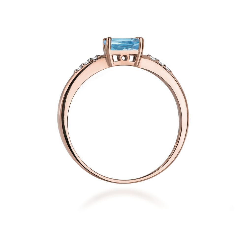 W077 Topaz prsteň 0,50ct ružové zlato Au 585/1000 - 2
