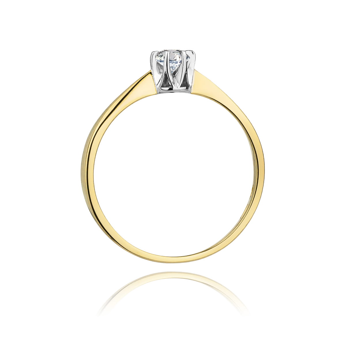W111 Diamantový prsteň 0,12ct žlté zlato Au 585/1000 - 2