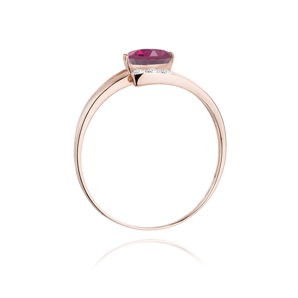 W119 Rodolitový prsteň 0,50ct ružové zlato Au 585/1000 - 2