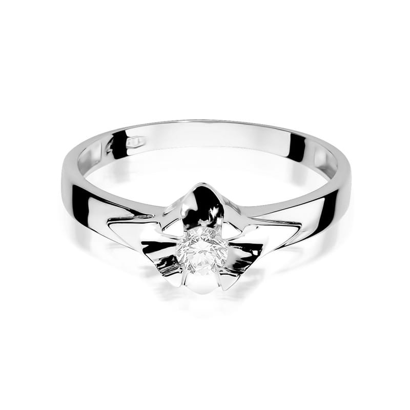 W155 Diamantový prsteň 0,25ct biele zlato Au 585/1000 - 1