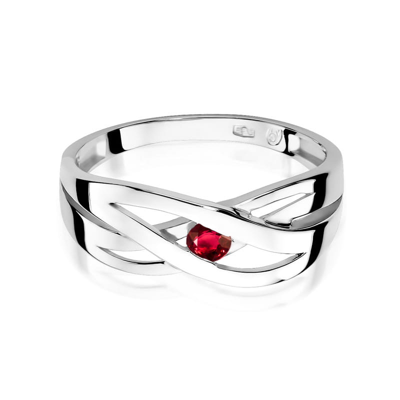 W156 Ruby prsteň 0,15ct biele zlato Au 585/1000 - 1
